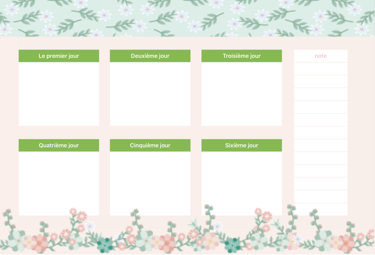 Feuille de notes